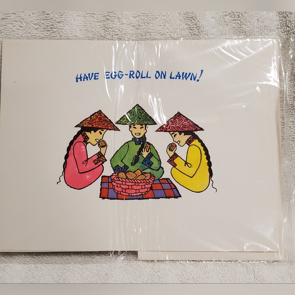 NOS Vintage Oriental Asian Embossed Easter Cards with Envelopes Lot of 2 USA - Picture 3 of 8